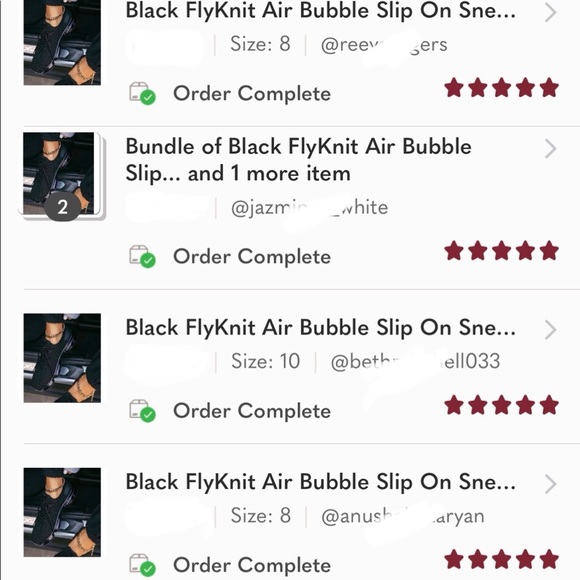 Black FlyKnit Air Bubble Slip On Sneaker - Picture 7 of 9